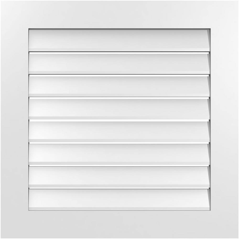 30 in. x 30 in. Vertical Surface Mount PVC Gable Vent: Functional with Standard Frame price history on PriceWatchPro
