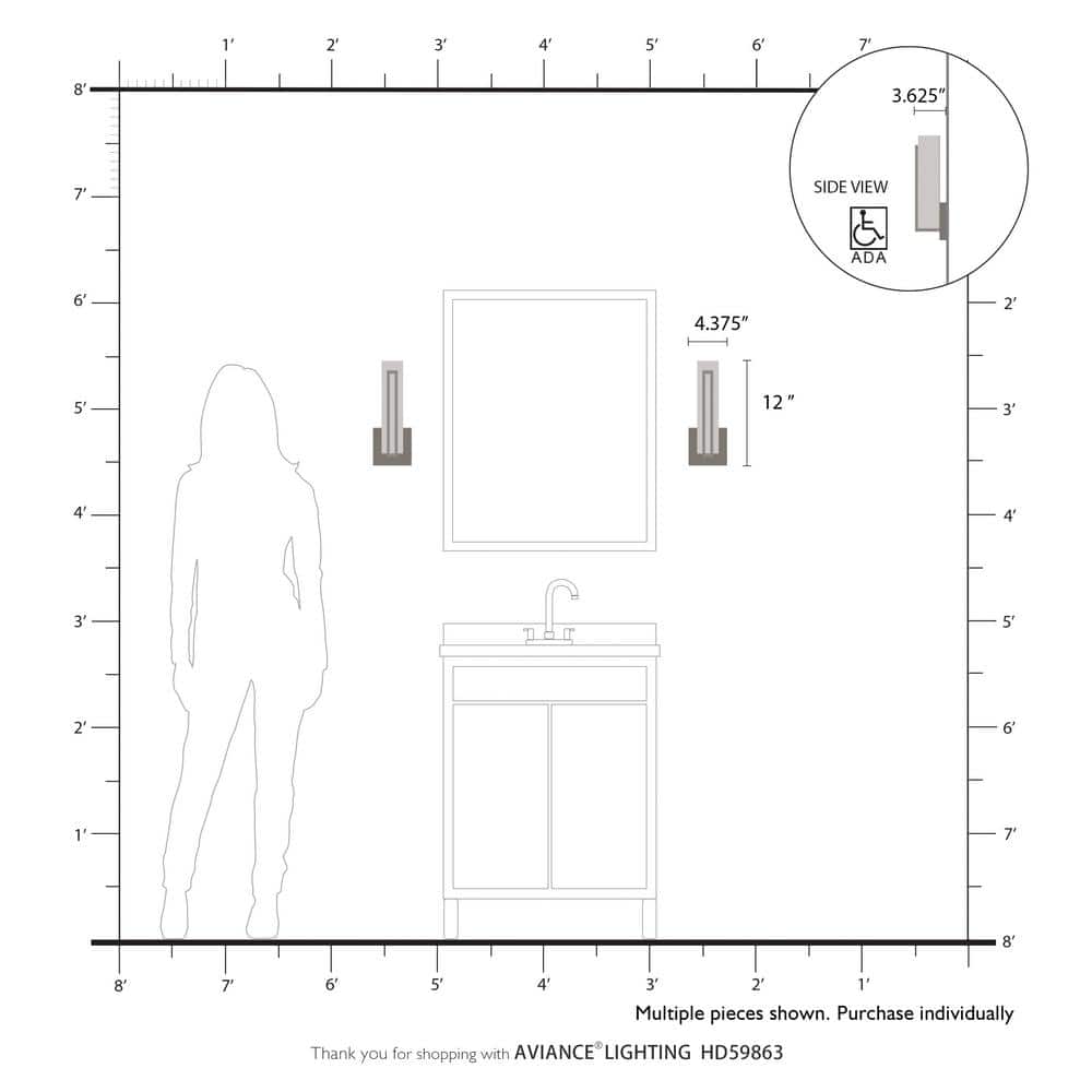 Brushed Nickel Satin White Acrylic LED Vanity Light
