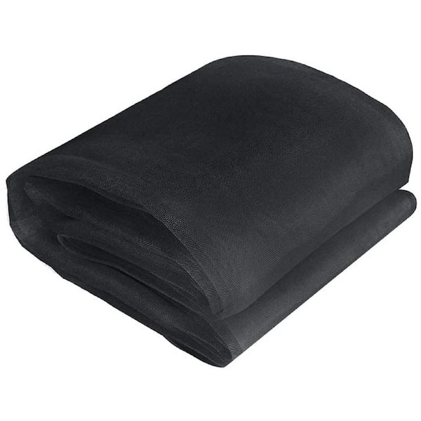 Agfabric 10 ft. x 25 ft. Black DIY Mosquito Net Insect Pest Barrier Netting Curtains for Home/Travel/Camping, Black
