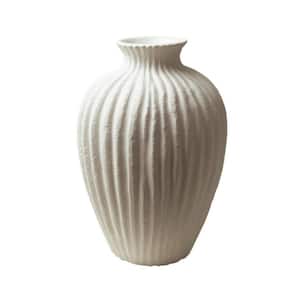 6.9 in. Modern Boho White Ceramic Cylinder Decorative Vase LX0724