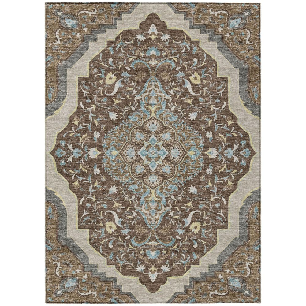 Chantille Machine Washable Indoor/Outdoor Abstract ACN2715 Brown 8 ft. x 10 ft. Area Rug price history on PriceWatchPro