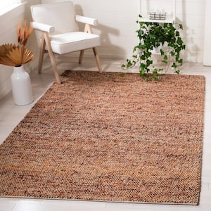 Bohemian Natural/Rust 6 ft. x 9 ft. Gradient Solid Color Area Rug