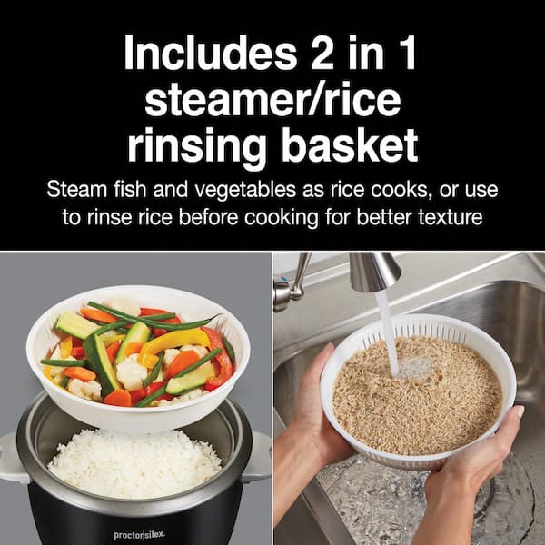 Proctor Silex 30 Cup Rice Cooker & Steamer BLACK 37555 - Best Buy