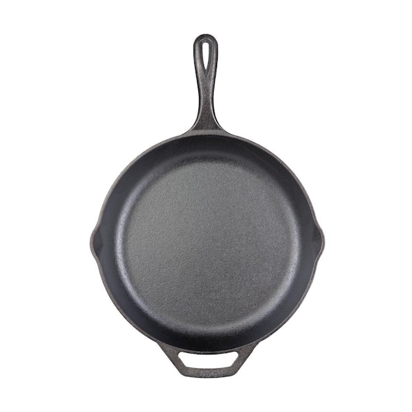 Lodge 12 in. Cast Iron Chef Style Skillet LC12SK - The Home Depot