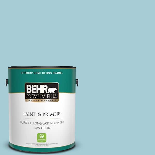 BEHR PREMIUM PLUS 1 gal. #S460-2 Drip Semi-Gloss Enamel Low Odor Interior Paint & Primer