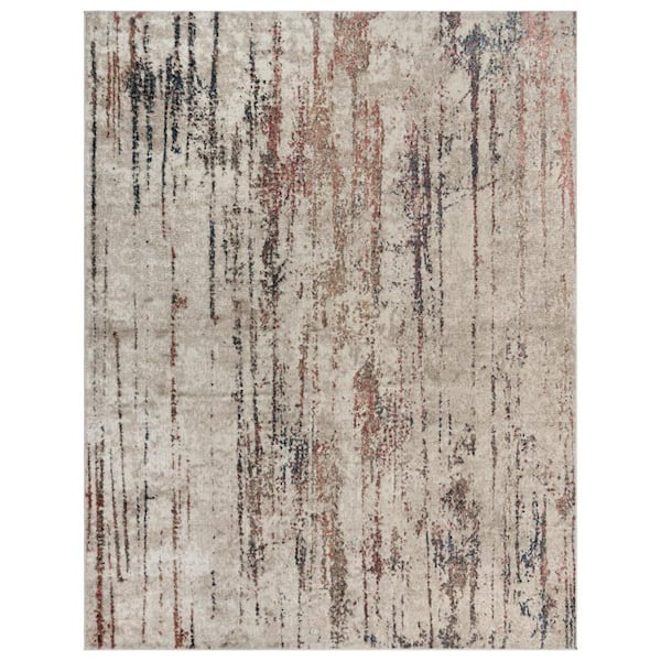 Heirloom Corah Ivory 8 ft. x 10 ft. Abstract Indoor Area Rug