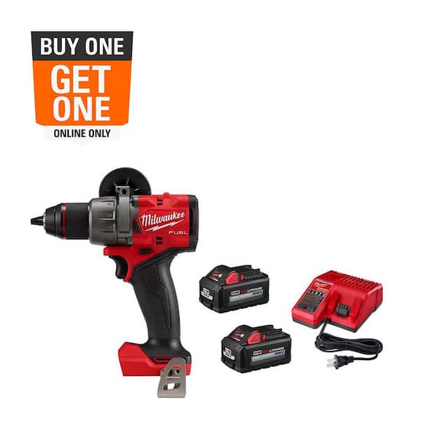 M18 FUEL 18V Lithium Ion Brushless Cordless 1/2 in. Hammer Drill/Driver with (2) 6Ah High Output Batteries and Charger