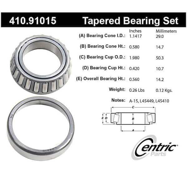 Centric Parts Wheel Bearing and Race Set