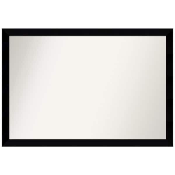 Amanti Art Black Museum 38.5 in. x 26.5 in. Non-Beveled Modern Rectangle Wood Framed Wall Mirror in Black