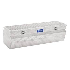 55 in. Silver Aluminum Full Size Wedge Utility Chest Truck Tool Box