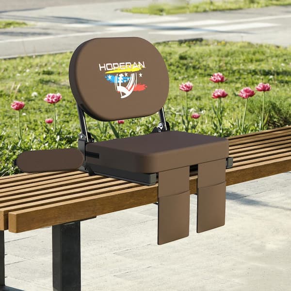 SEEUTEK Portable Stadium Seat with Back Support, Padded Bleacher Chair with  Shoulder Strap,Foldable for Bleachers, Brown(1-Pack) BZ-1701