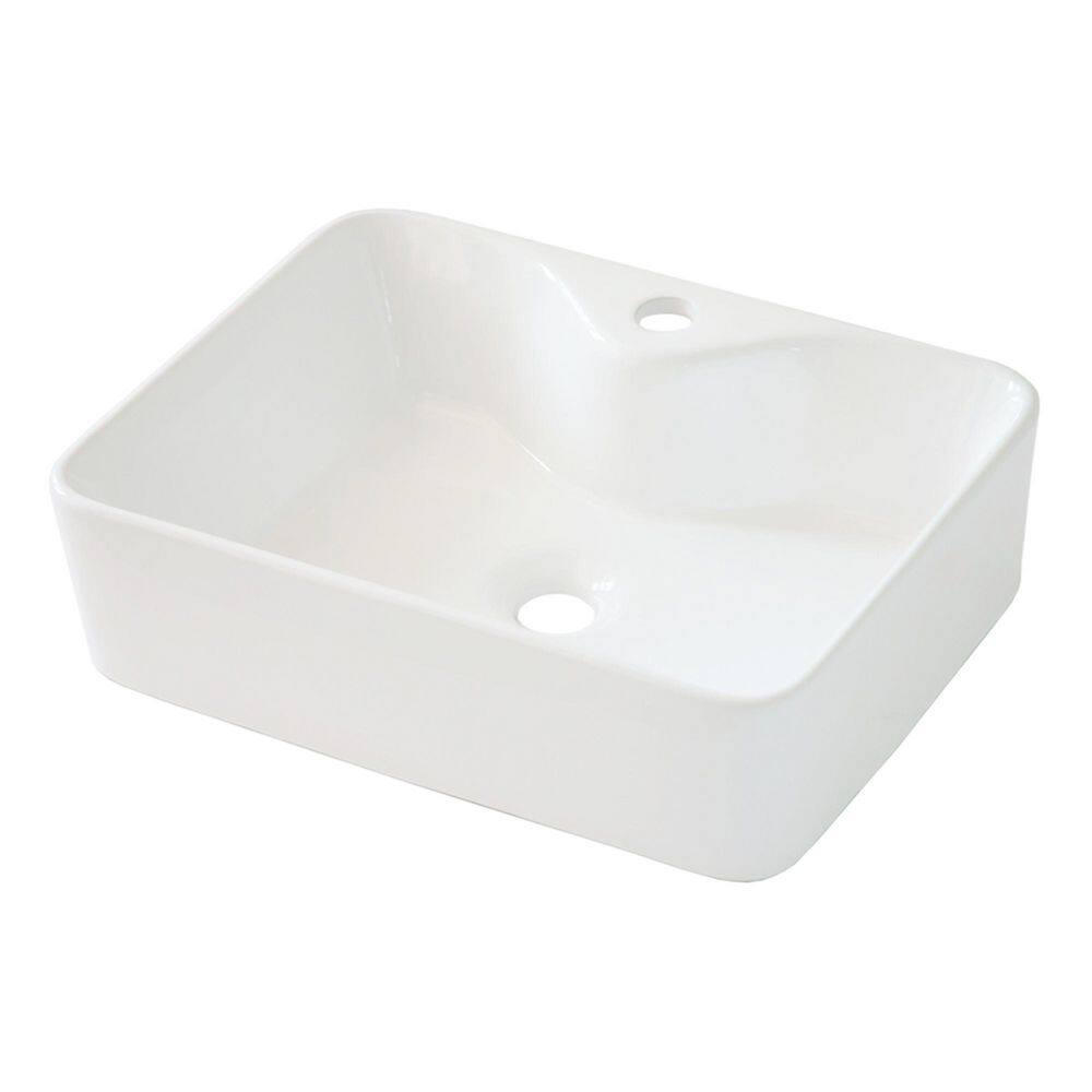 19 in. Drop-In/Undermount Single Bowl White Ceramic Kitchen Sink with Overflow price history on PriceWatchPro