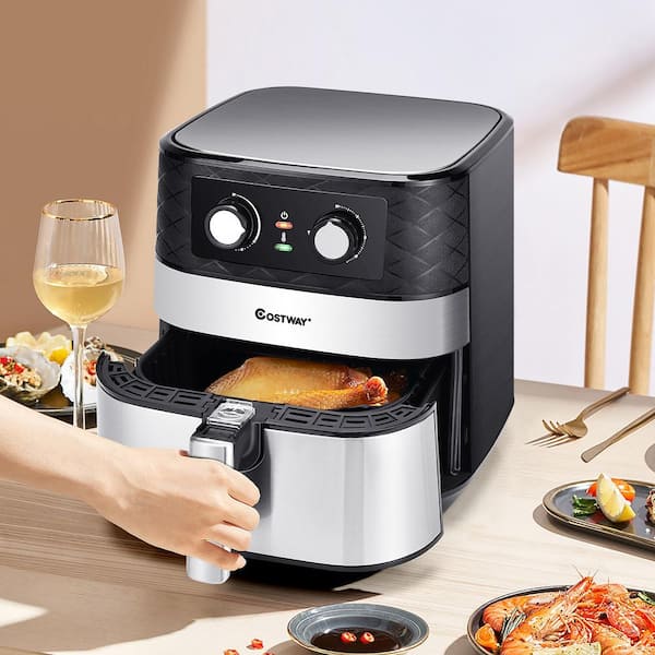 Healthy Cooking User Friendly and Dual Control Temperature Nonstick Stainless  Steel Dishwasher Safe Basket Air Fryer with Rapid Air Technology - China Air  Fryer and Fryer price