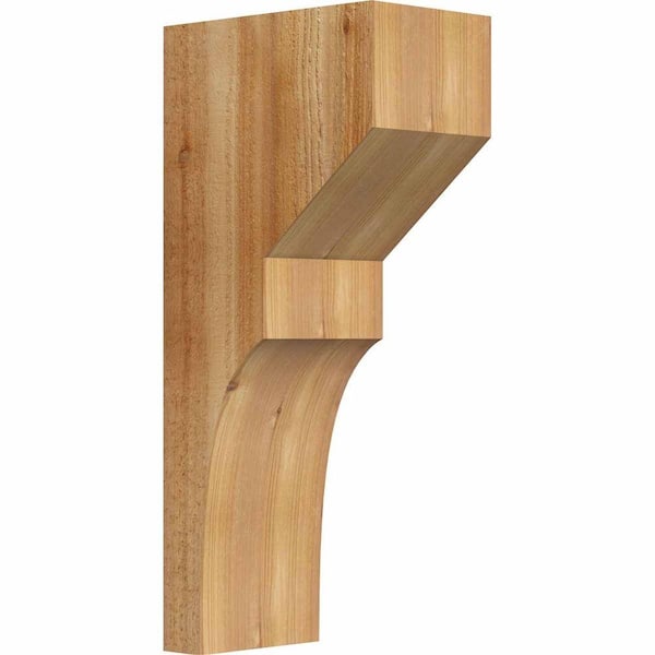 Ekena Millwork 6 in. x 10 in. x 22 in. Western Red Cedar Monterey Rough Sawn Corbel