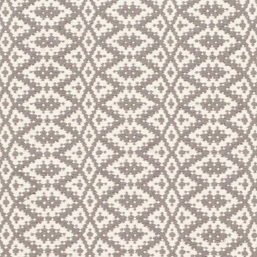 Ivory and Grey Handwoven Geometric Cotton Area Rug
