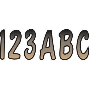 Series 200 Registration Kit Cursive Font with Top to Bottom Color Gradations in Brown/Black