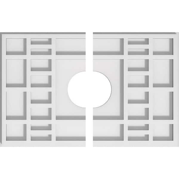Ekena Millwork 1 in. x 14 in. x 9.375 in PVC Medallion Moulding