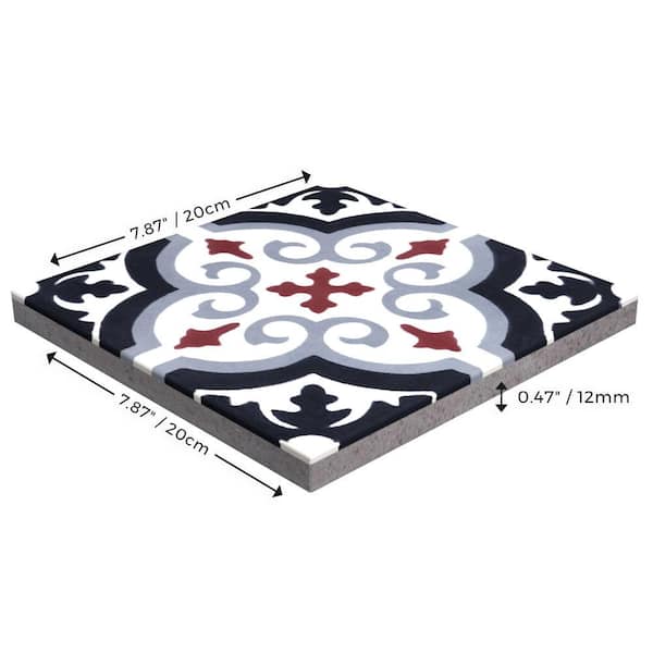 Fleur de Lys Tile Vinyl Floor Mats, Black and White - 2 Sizes — Paradigm  Texas