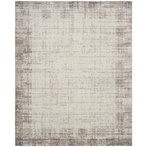 Elation Ivory Grey 8 ft. x 10 ft. All-Over Design Contemporary Area Rug
