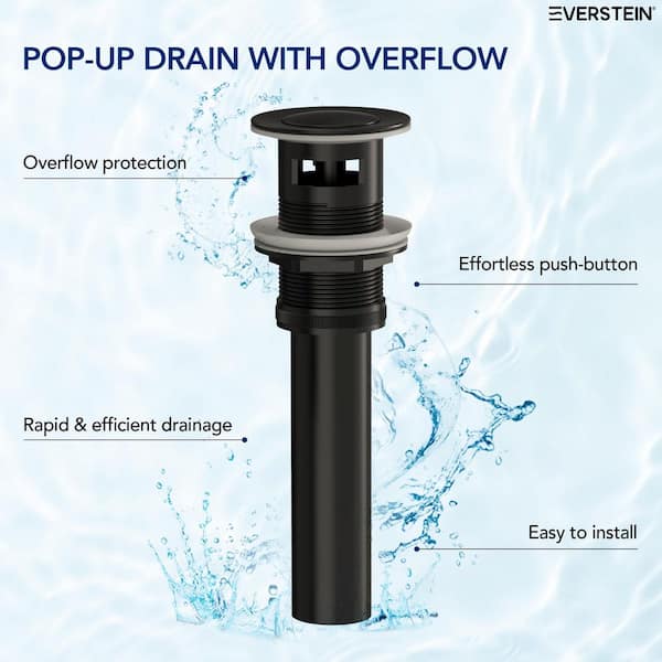 EVERSTEIN 8 in. Widespread Double Handle Bathroom Faucet in Matte