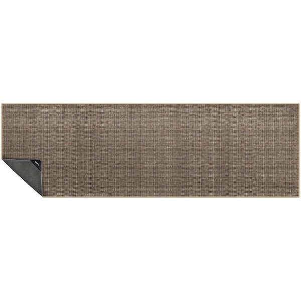 GelPro Nevermove Wheaton Birch 2 ft. x 6.3 ft. Machine-Washable Polyester Designer Accent Area Rug with GellyGrippers