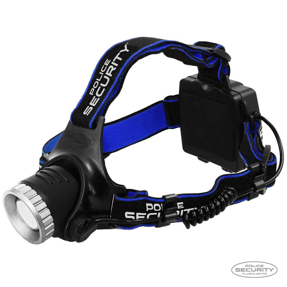 POLICE SECURITY Blackout 615 Lumens Battery Power AA Headlamp Features  Slide Focus and Pivoting Head 99434 The Home Depot