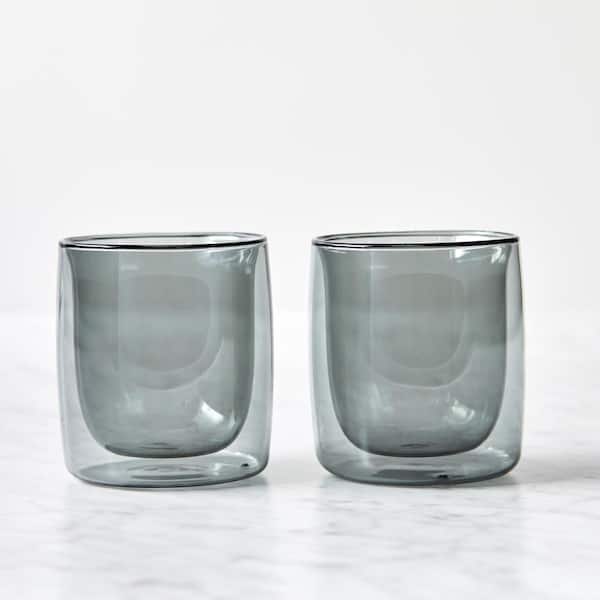 Sorrento 2-pc Double-Wall Tumbler Glass Set - Smoke Grey
