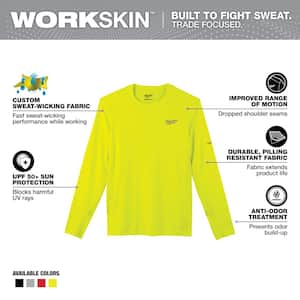 Gen II Men's Work Skin 2XL Hi-Vis Light Weight Performance Long-Sleeve T-Shirt
