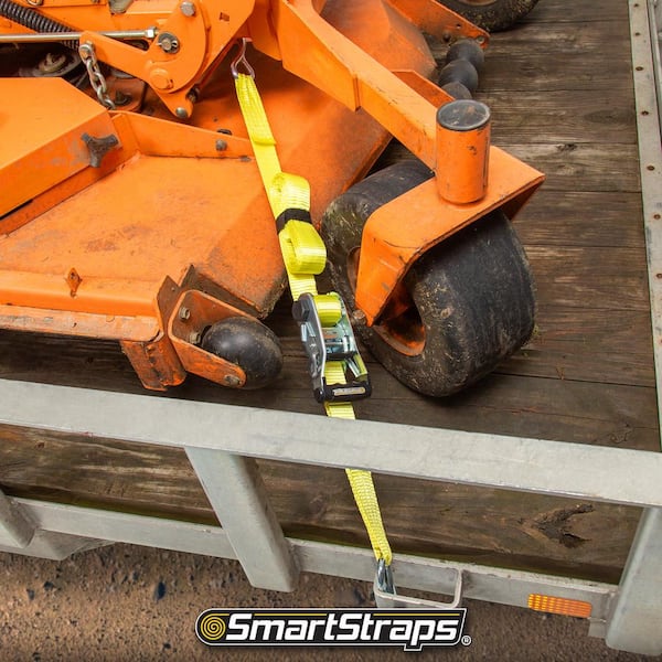 SmartStraps 14 ft. Yellow Ratchet Tie Down Straps with 1,667 lb
