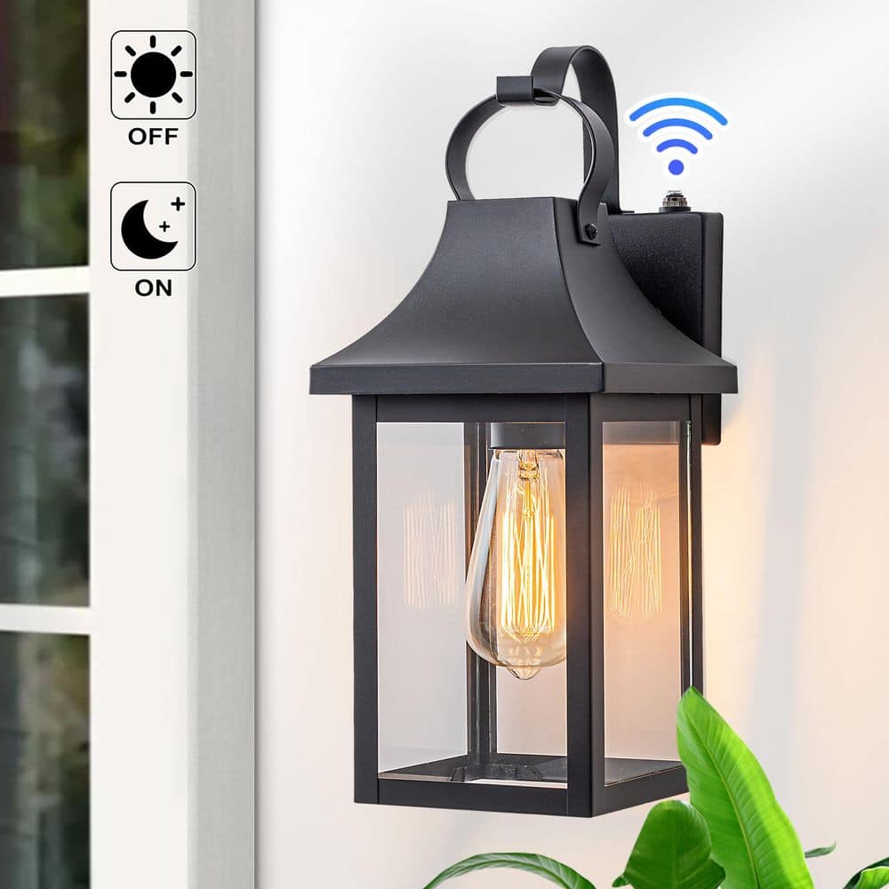 Black Dusk to Dawn Outdoor Hardwired Wall Lantern Scone with No Bulbs Included price history on PriceWatchPro