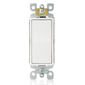 Decora 15 Amp Single-Pole AC Quiet Switch, 2-Pack, White