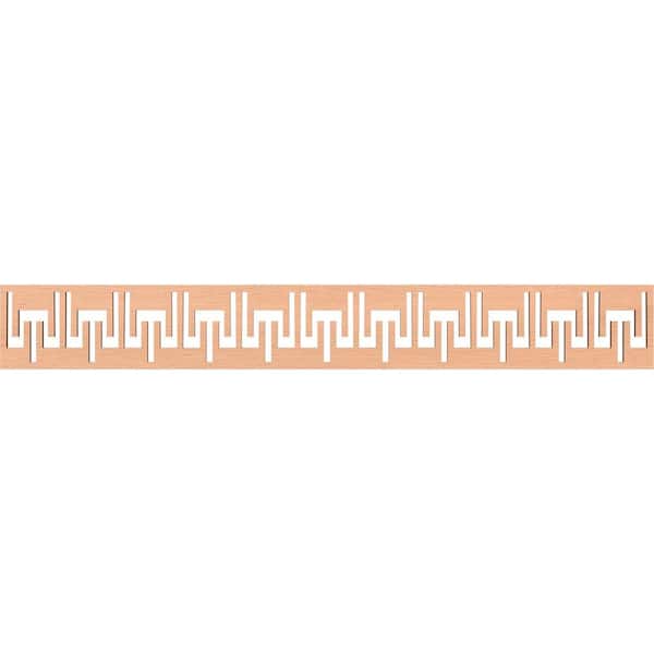 Ekena Millwork Victory Fretwork 0.25 in. D x 46.5 in. W x 6 in. L Alder Wood Panel Moulding