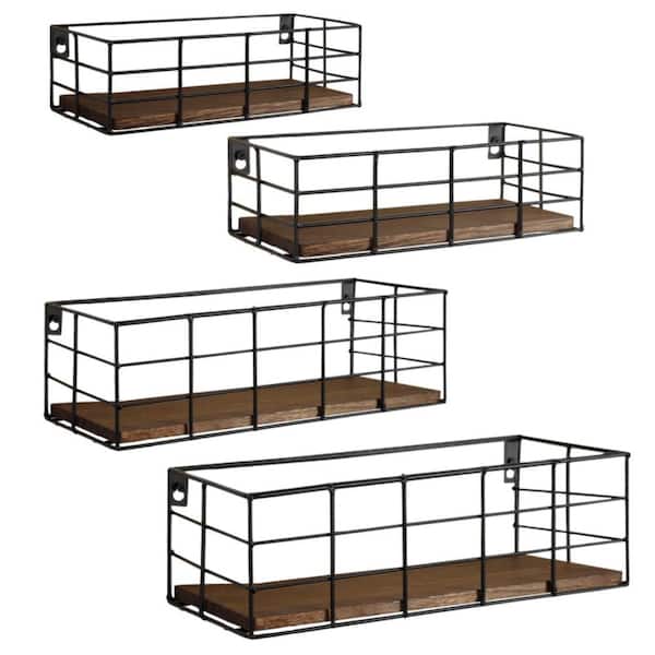 15.75-in. W x 5.7-in. D x 4.3-in. H Brown Ready-to-Assemble Floating Shelf