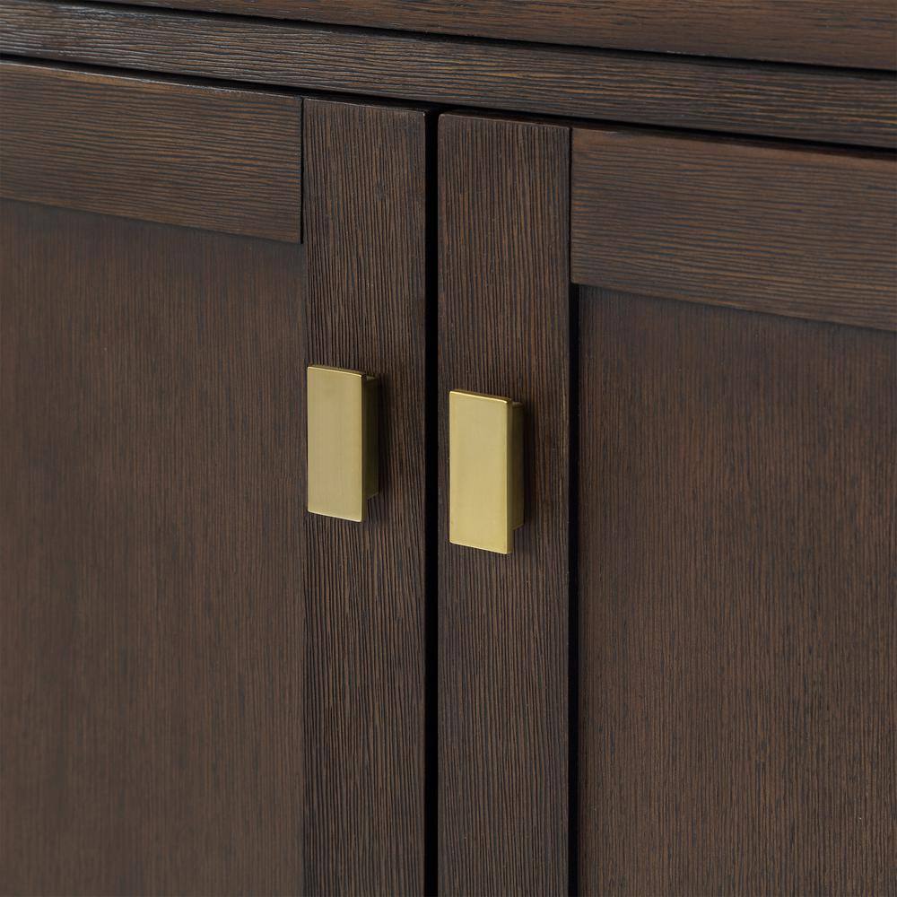 Chestnut Brown Oak Single Bathroom Vanity with Ceramic Sink
