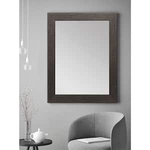 Medium Rectangle Black Modern Mirror (38.5 in. H x 32 in. W)