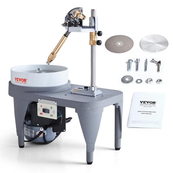 Gem Faceting Machine, 3.2A 180W 2800RPM Corded Jade Grinding Polishing Machine, 110V Rock Polisher Jewel Angle Polisher