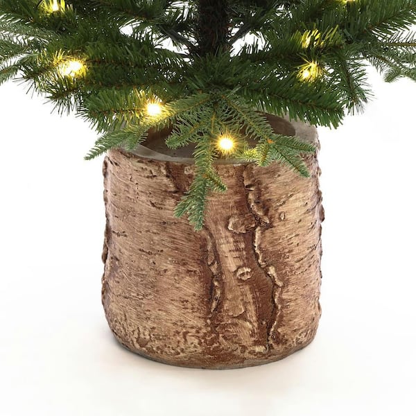 LuxenHome 4 ft. PreLit Winter Green Evergreen Artificial Christmas