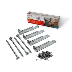 DTT ZMAX Galvanized Deck Tension Tie Kit for 2x Nominal Lumber with Screws (4-Pack)