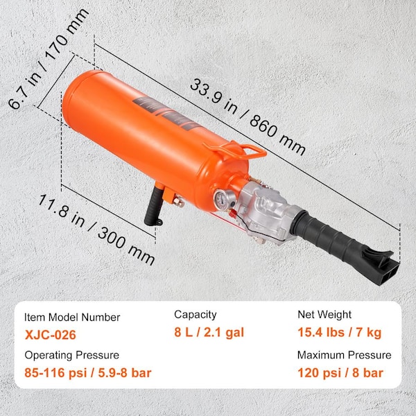 VEVOR Tire Bead Seater 2.1Gal. Air Tire Bead Blaster 120 PSI Tire Inflator  Tool 85 to 116 PSI Operating Pressure for ATV Truck LTBCQ8L145PSIFCQMV0 -  The Home Depot