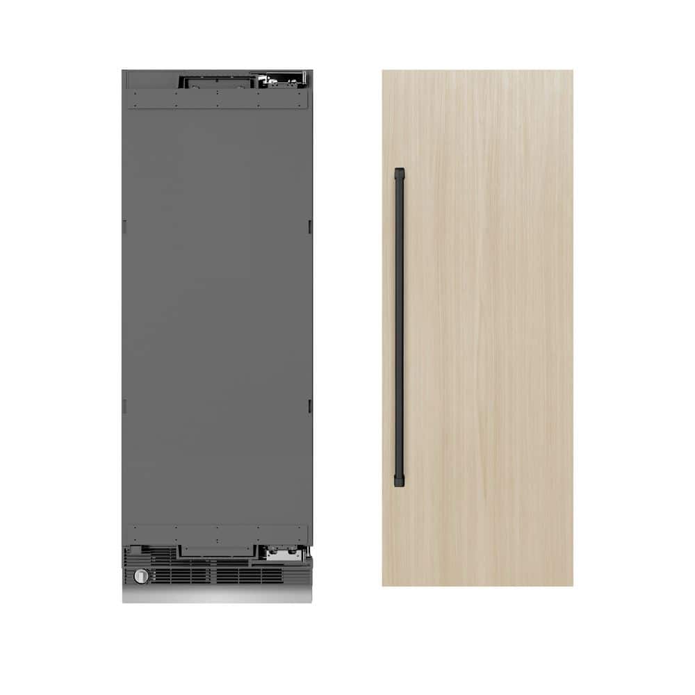 ZLINE Kitchen and Bath 30 in. 16.7 cu. ft. Panel Ready Freezerless Column Refrigerator with Graphite Gray Interior and Matte Black Accents