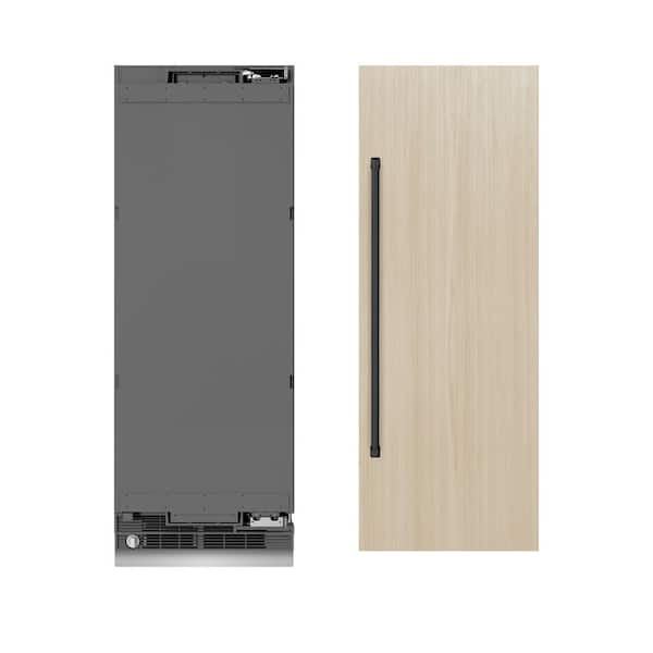 30 in. 16.7 cu. ft. Panel Ready Freezerless Column Refrigerator with Graphite Gray Interior and Matte Black Accents