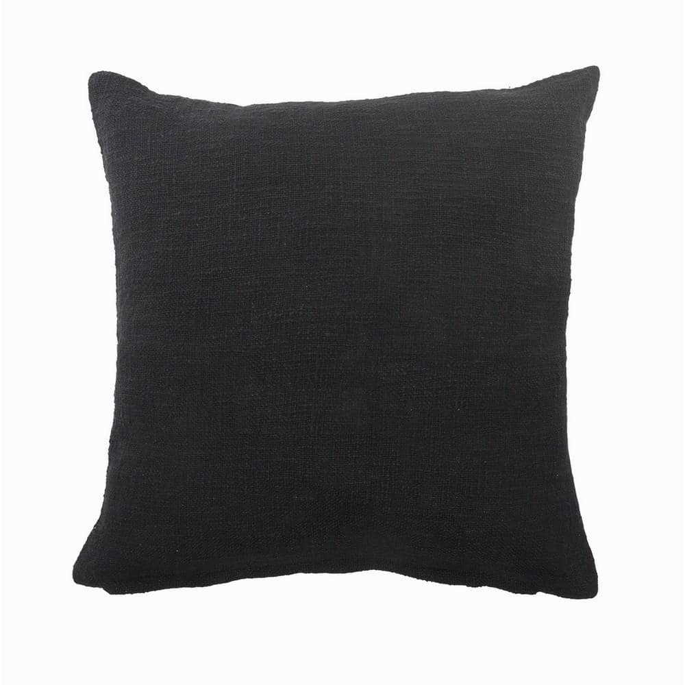 Black and White Tufted Diamond Geometric Throw Pillow, 20" x 20"