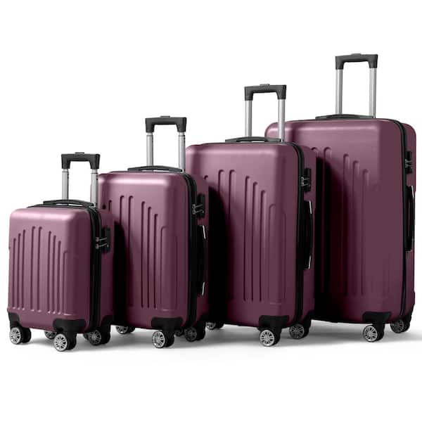 Karl home Nested Hardside Luggage Set in Purple, 4 Piece Karl home Nested Hardside Luggage Set in Purple, 4 Piece