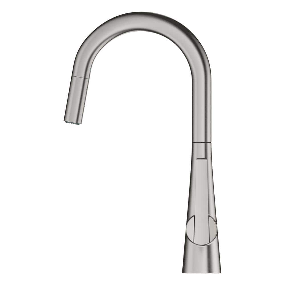 Stainless Steel Modern Pull-Down Kitchen Faucet with Spray
