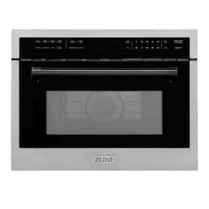 Autograph Edition 24 in. 1000-Watt Built-In Microwave Oven in Stainless Steel & Matte Black Handle