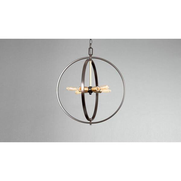 Progress Lighting Swing 4-Light Antique Bronze Foyer Pendant