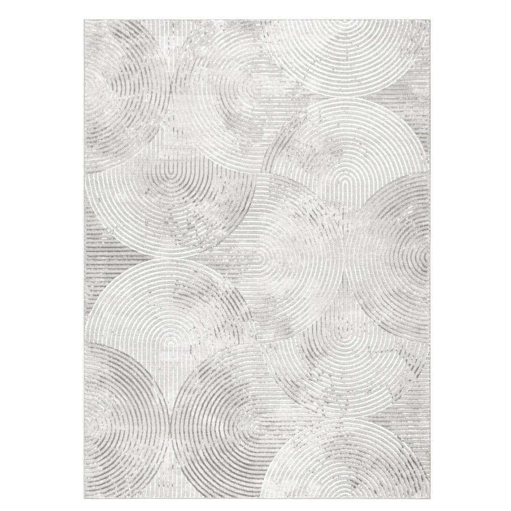 Luxe Maya Soft Arches Tile Grey 5 Ft. x 7 Ft. Area Rug -  TOWN & COUNTRY LIVING, 2-9900-451