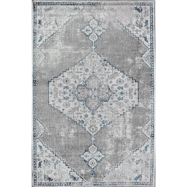 Freya Ash Gray 5 ft. x 7 ft. Area Rug