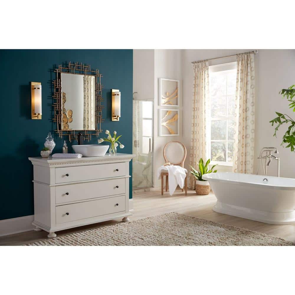 Hartwick Satin Brass Dimmable Wall Sconce with Etched Opal Glass