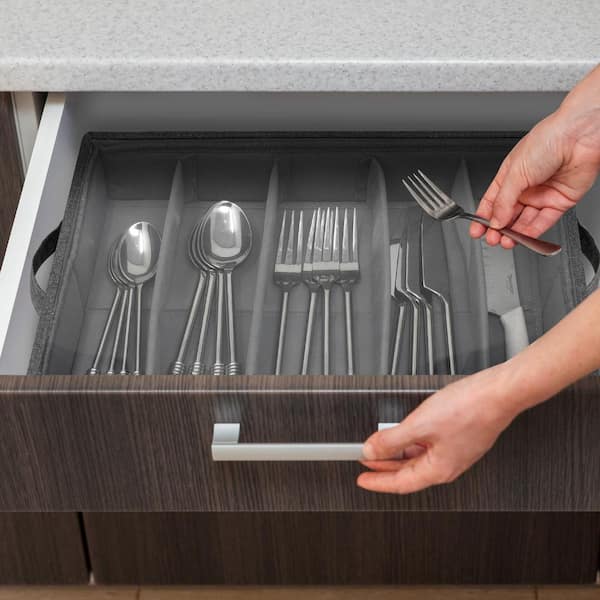 49-Piece Silverware Set with Flatware Drawer Organizer - Durable Stainless  Steel, by My Tendo Store